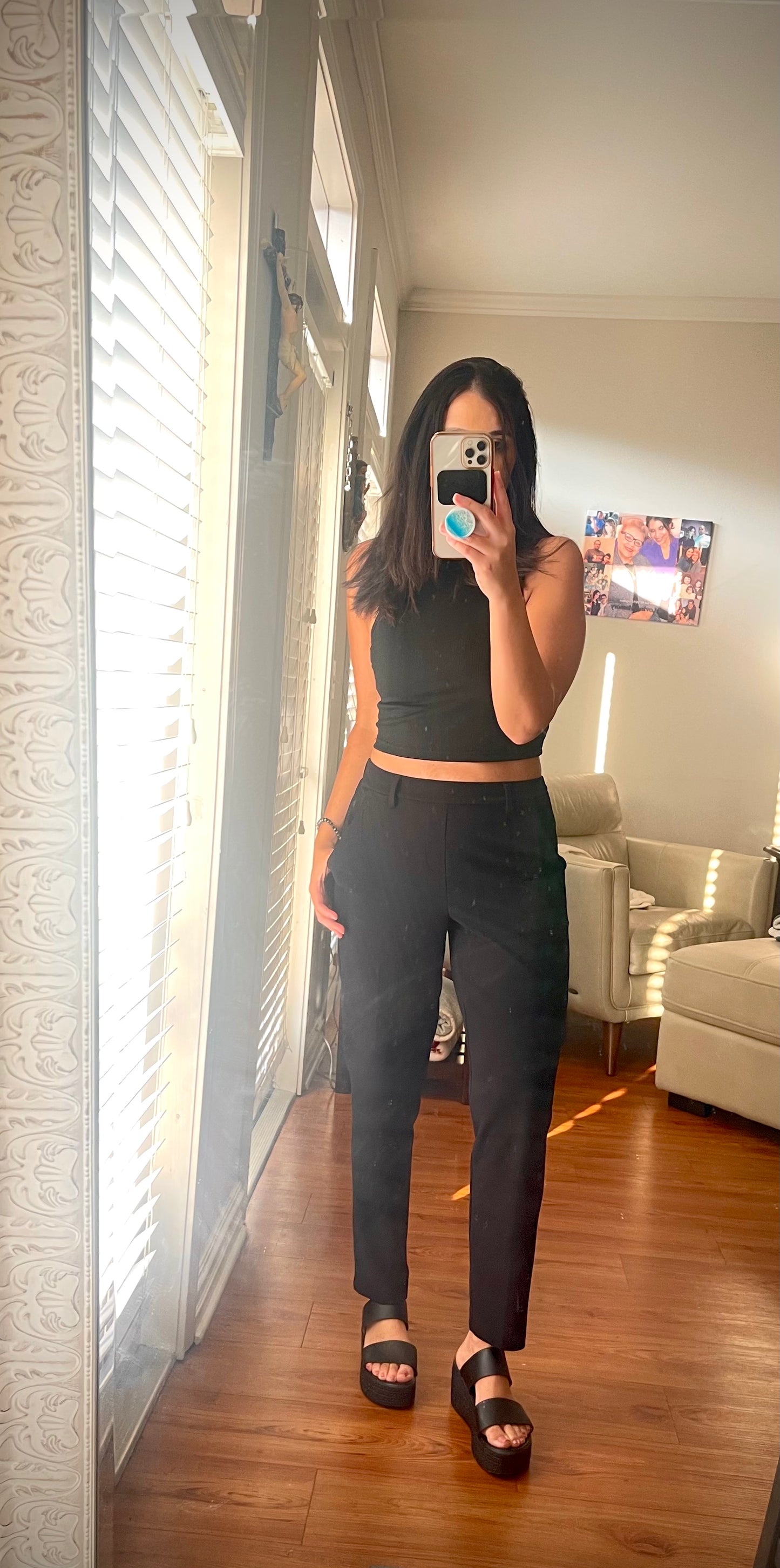 Straight Leg Pants With Pockets