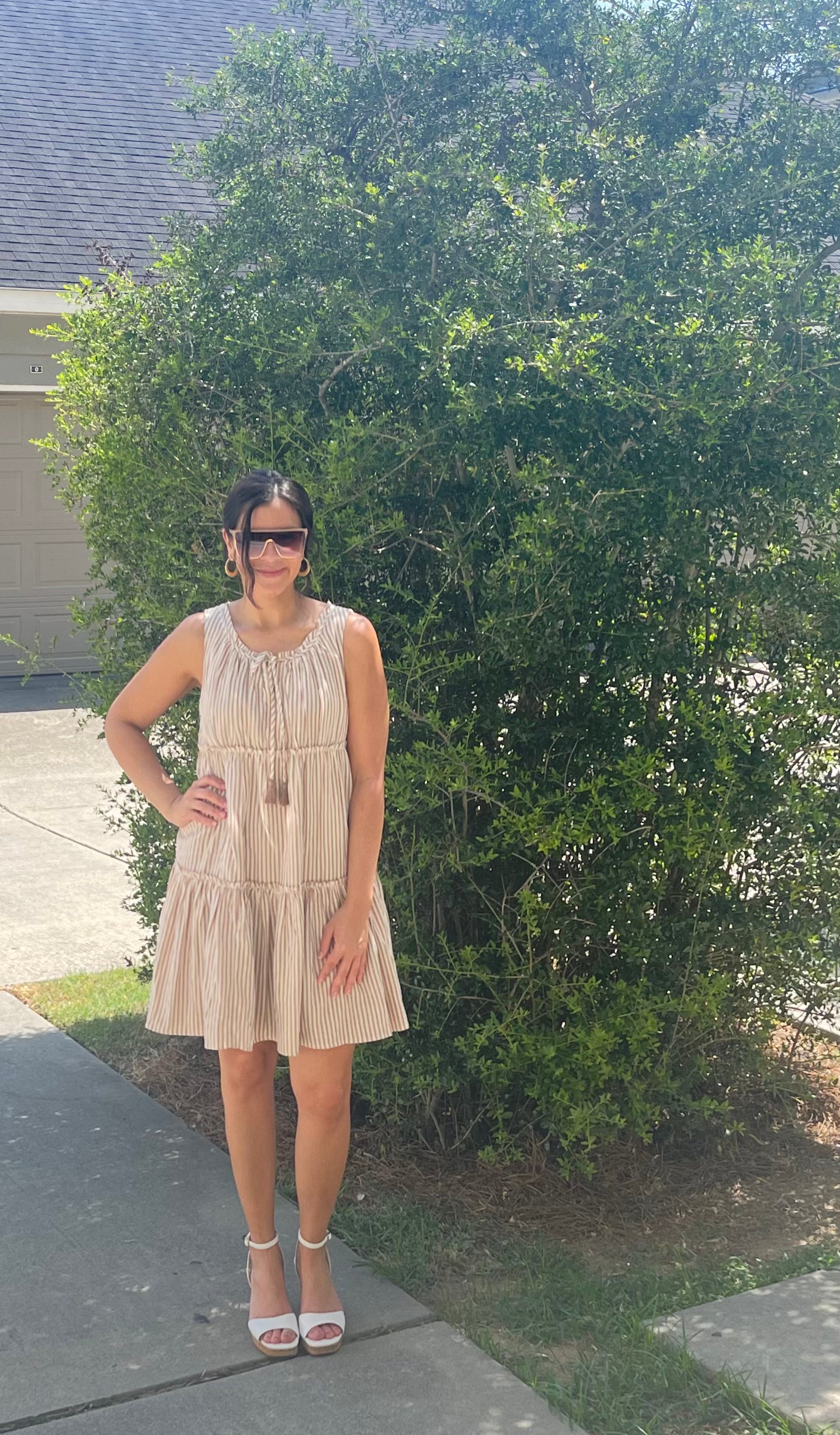 Striped Sleeveless Summer Dress