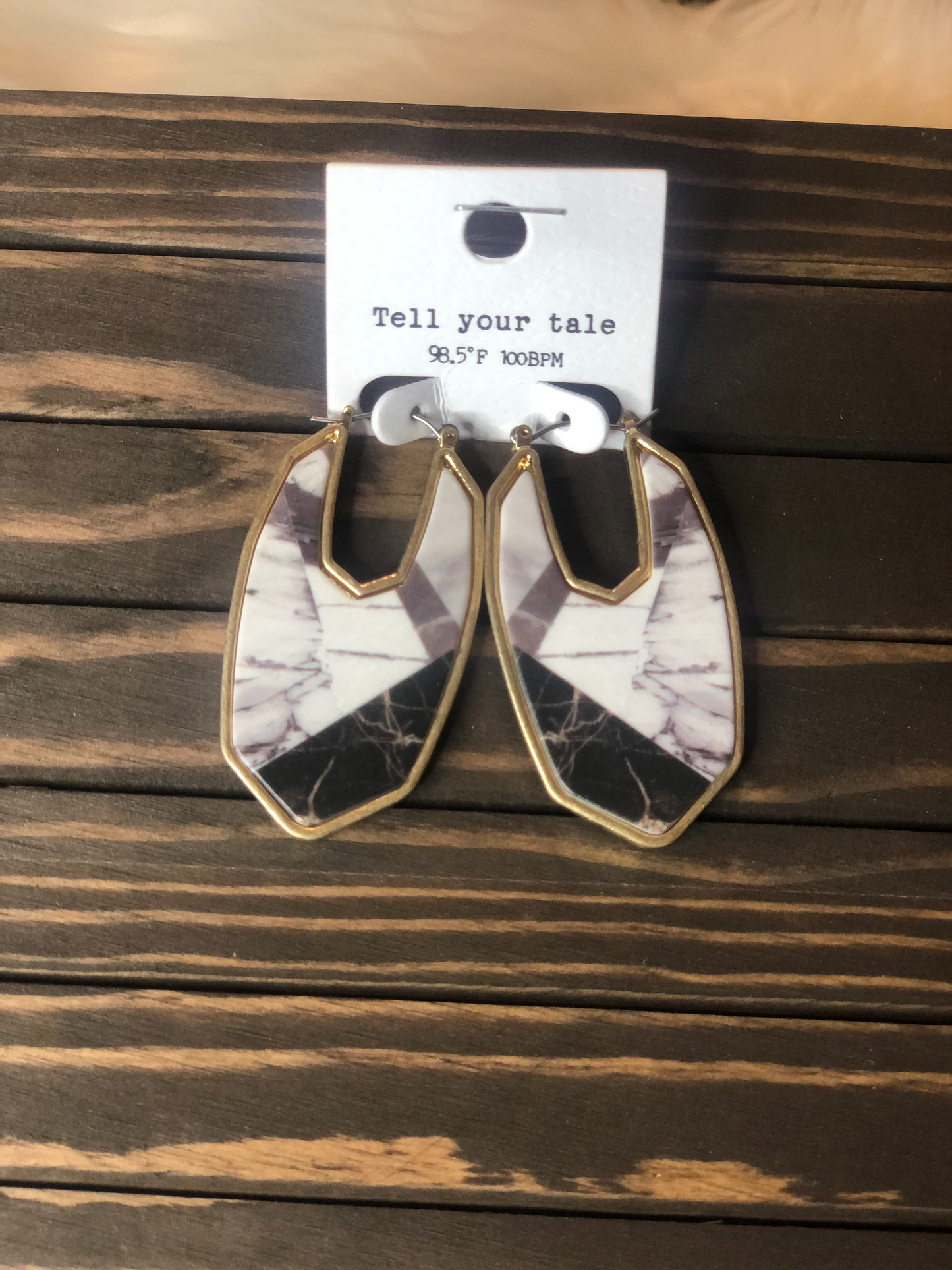 Pattern Dangle Earrings