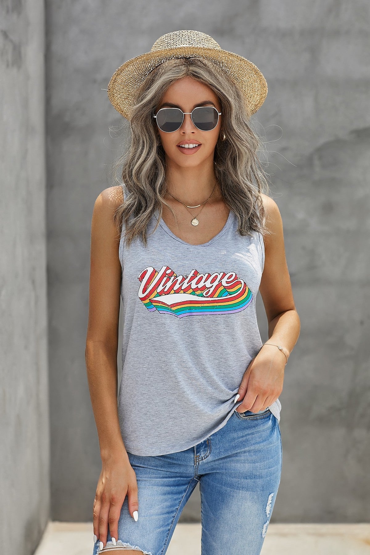 Vintage Graphic Tank Top