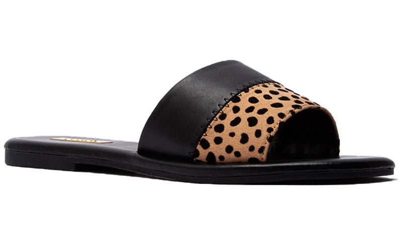 Women's Leopard Print Flat Sandals