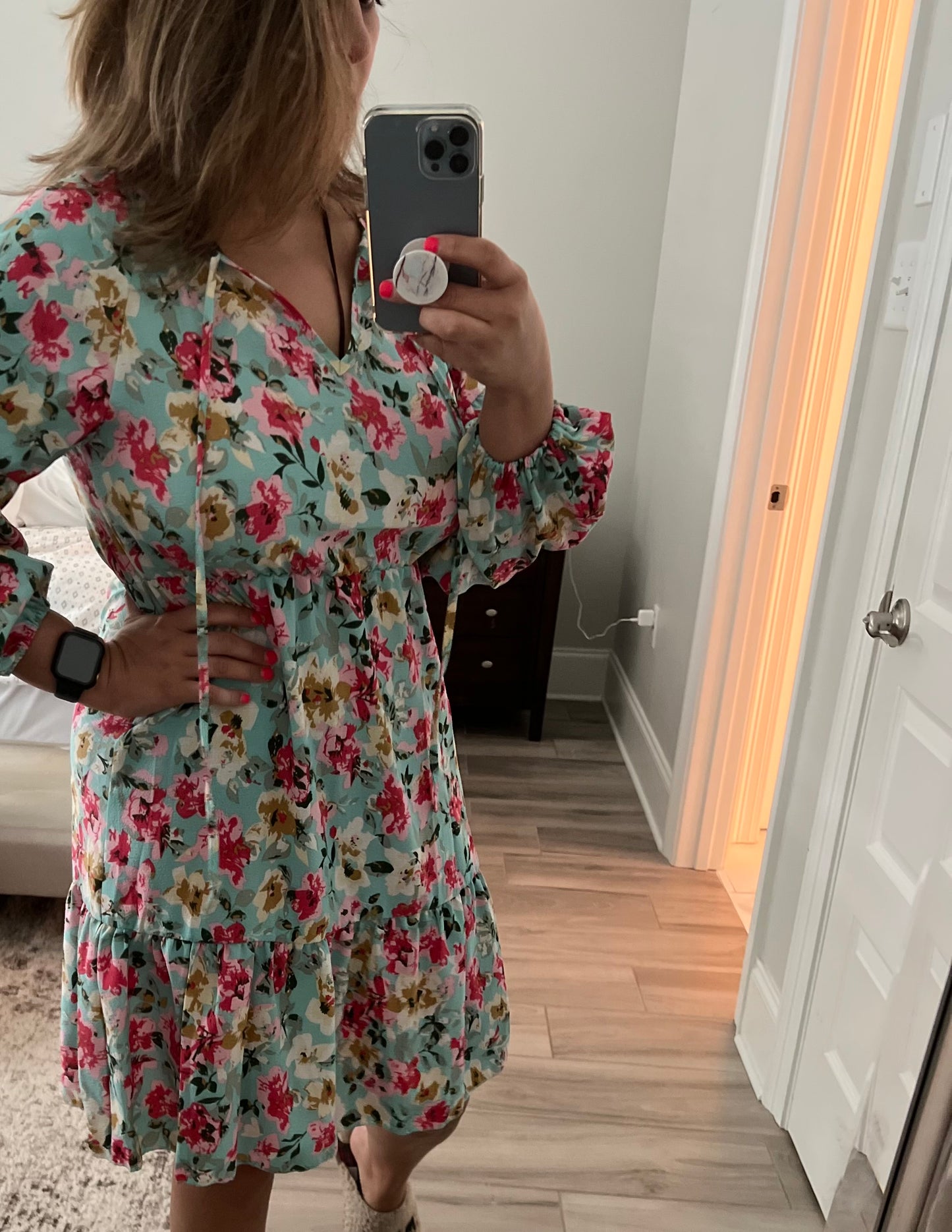 Long Sleeve Floral Dress