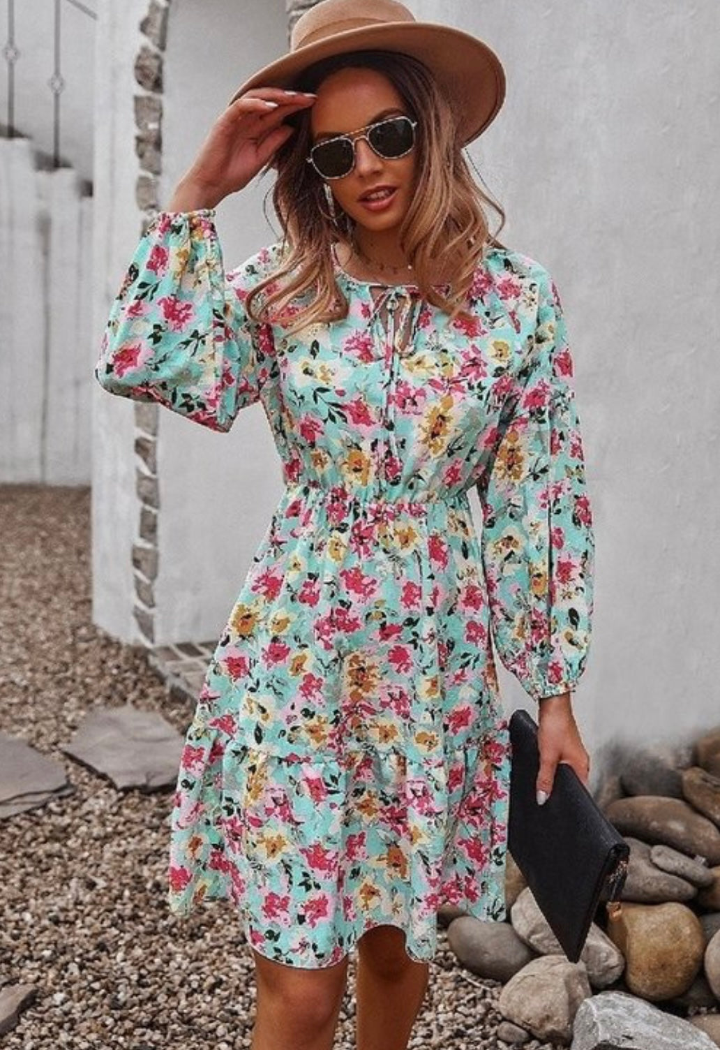 Long Sleeve Floral Dress