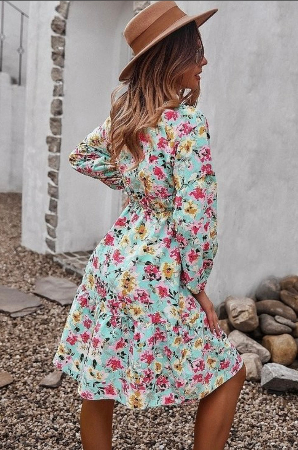 Long Sleeve Floral Dress