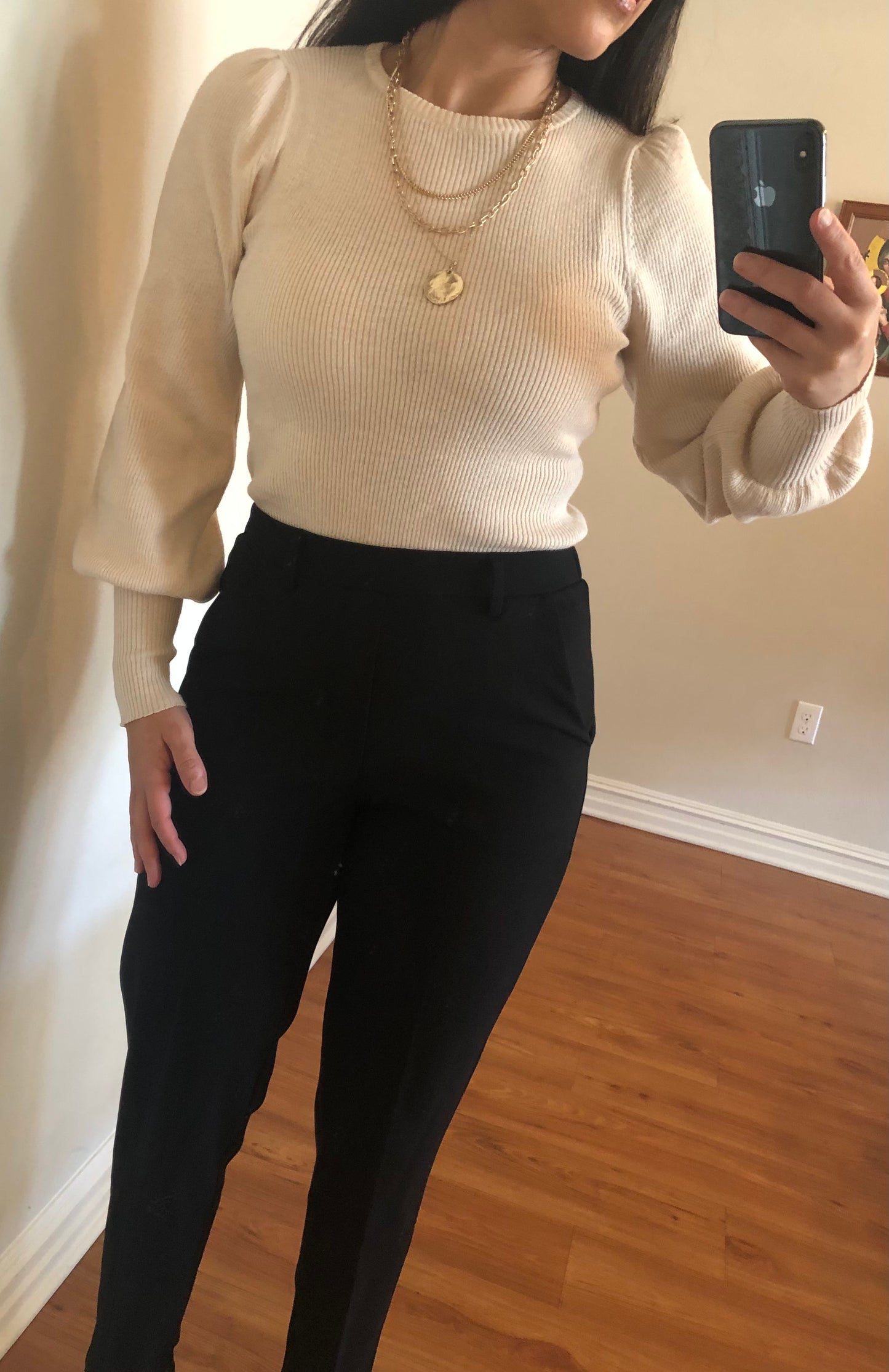 Puff Sleeve Metallic Bodysuit