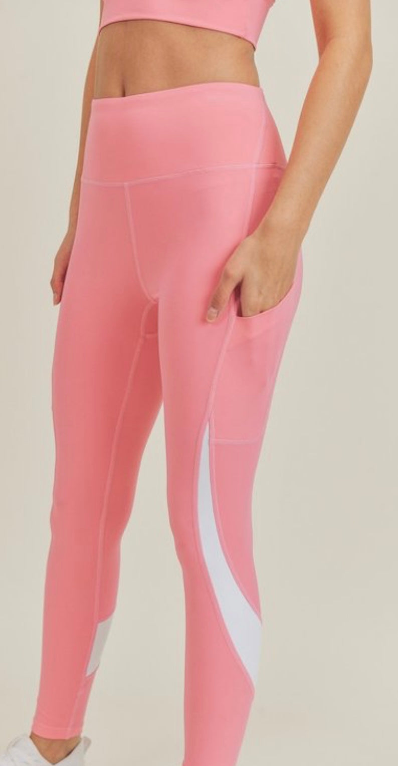 Color Block Criss-Cross Sports Bra & Legging Set